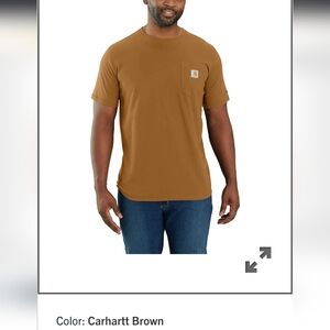Carhartt Men's Orange/Brown Force Pocket T-Shirt 2xl